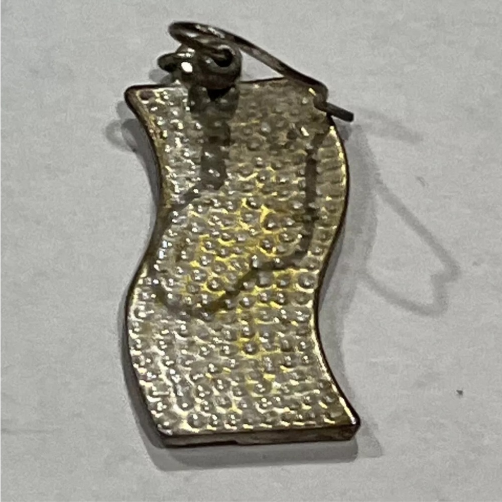 Silver Tone Rectangular Floating Pendant Necklace… - image 7